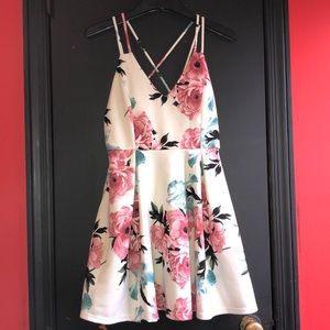 White floral dress